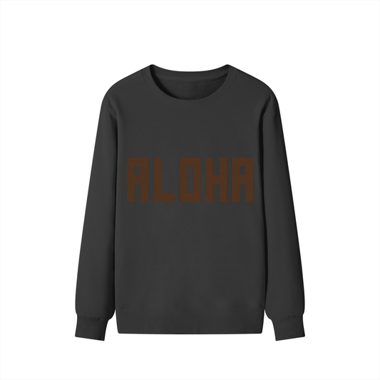 BLOCK ALOHA SWEATSHIRT IN BLACK