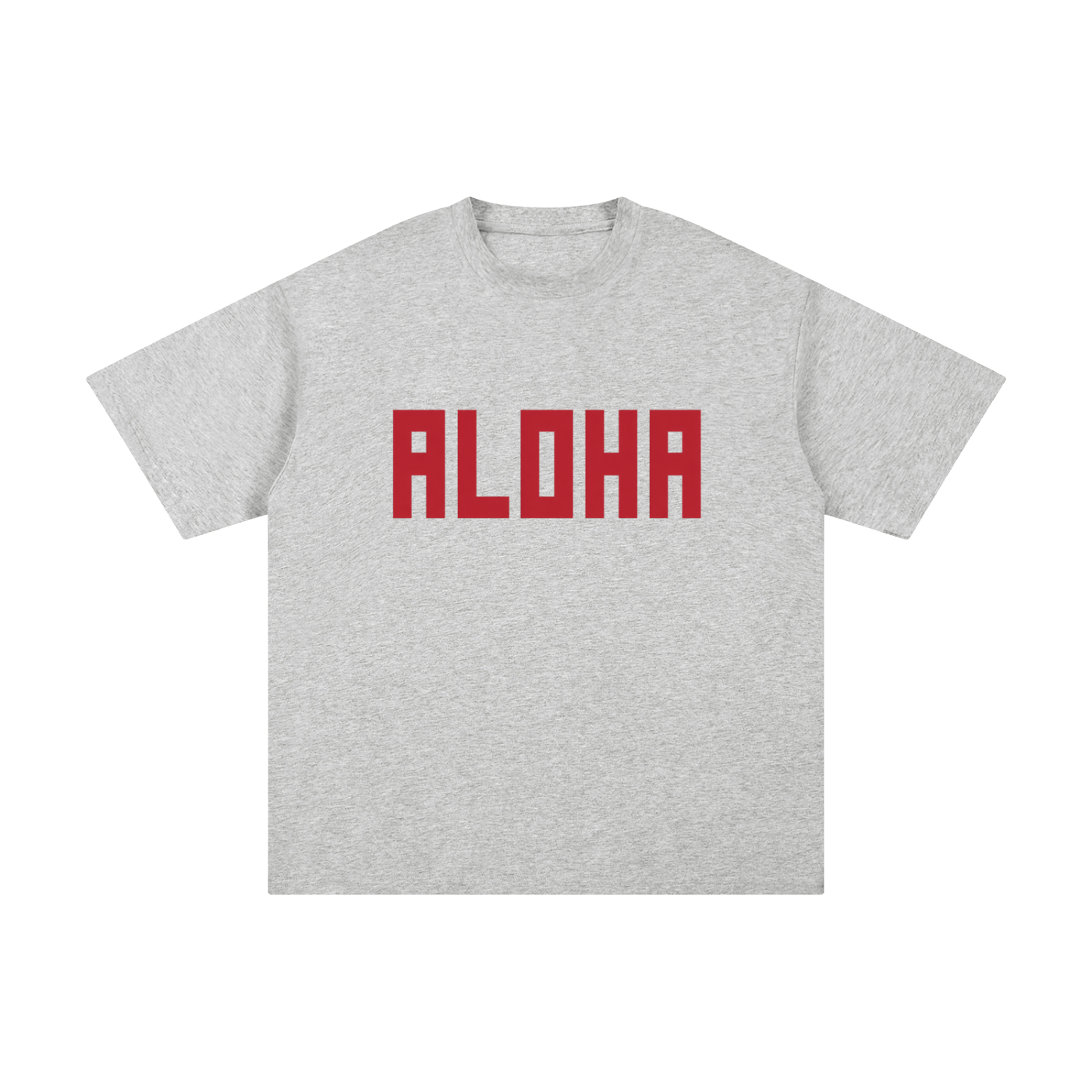 BLOCK ALOHA TEE IN GREY