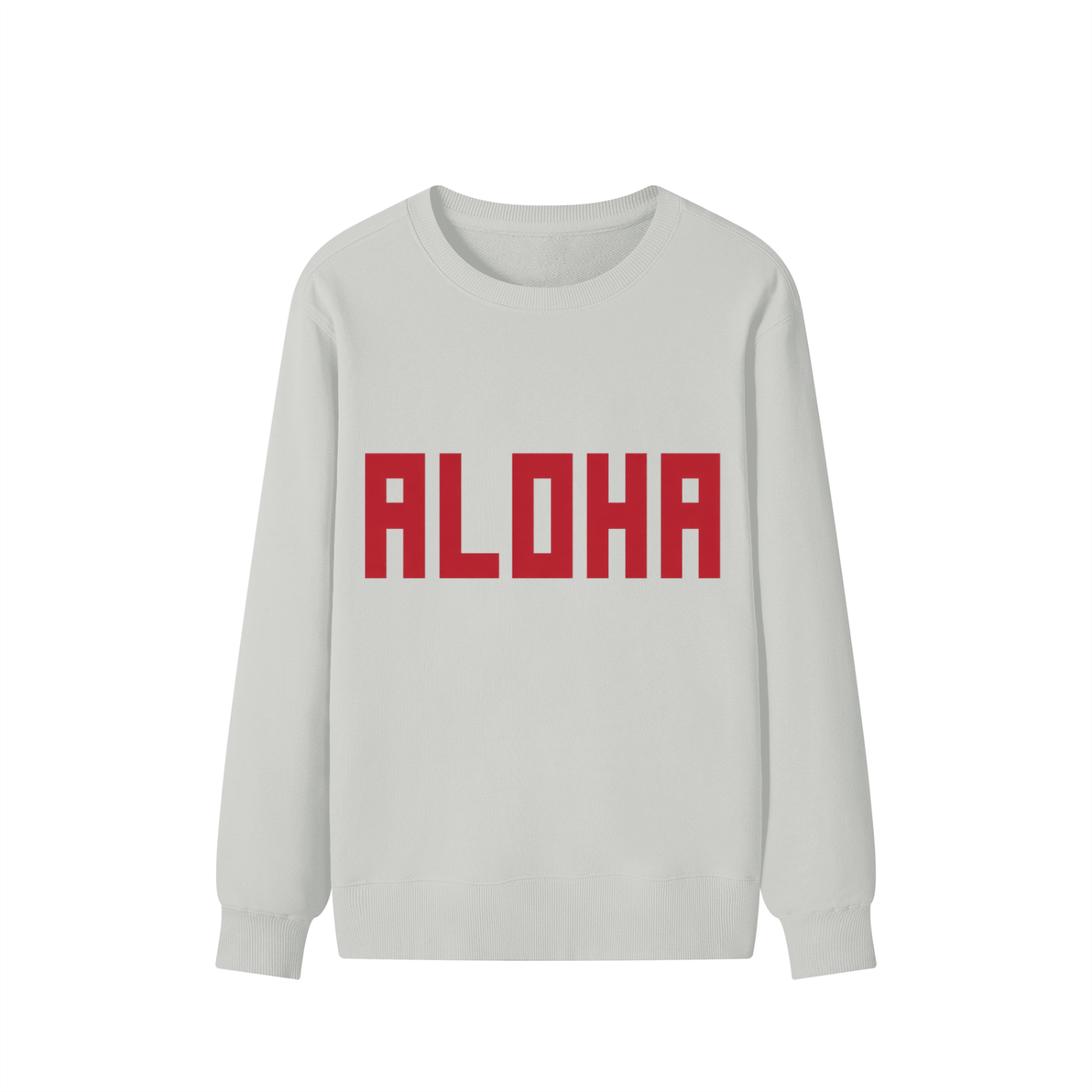 BLOCK ALOHA SWEATSHIRT IN GREY