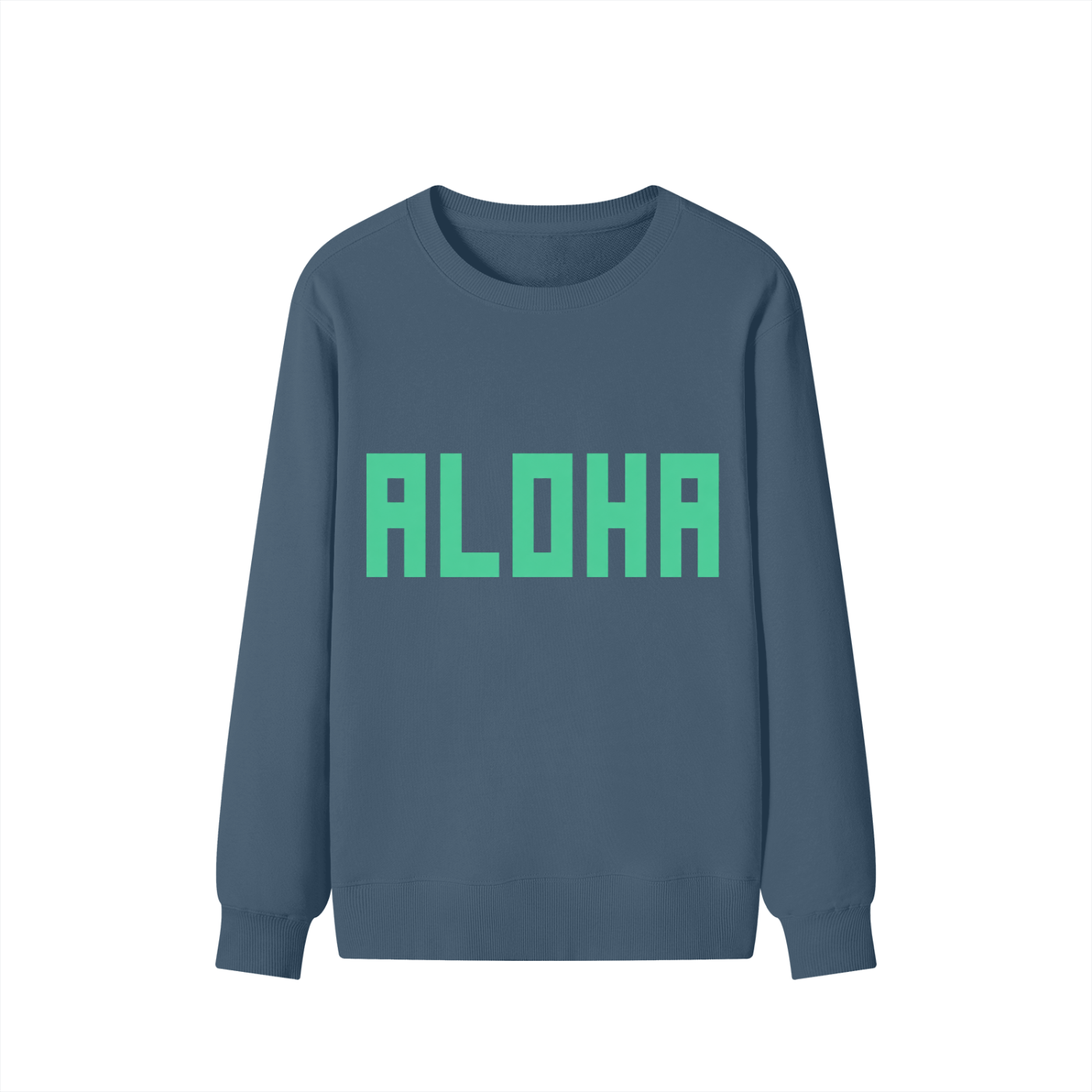 BLOCK ALOHA SWEATSHIRT IN INK BLUE