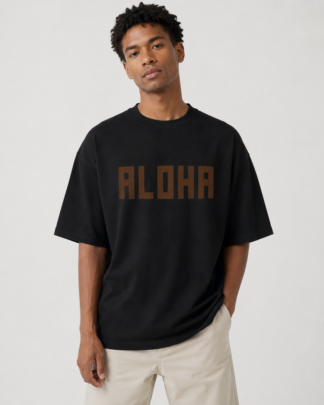 BLOCK ALOHA TEE