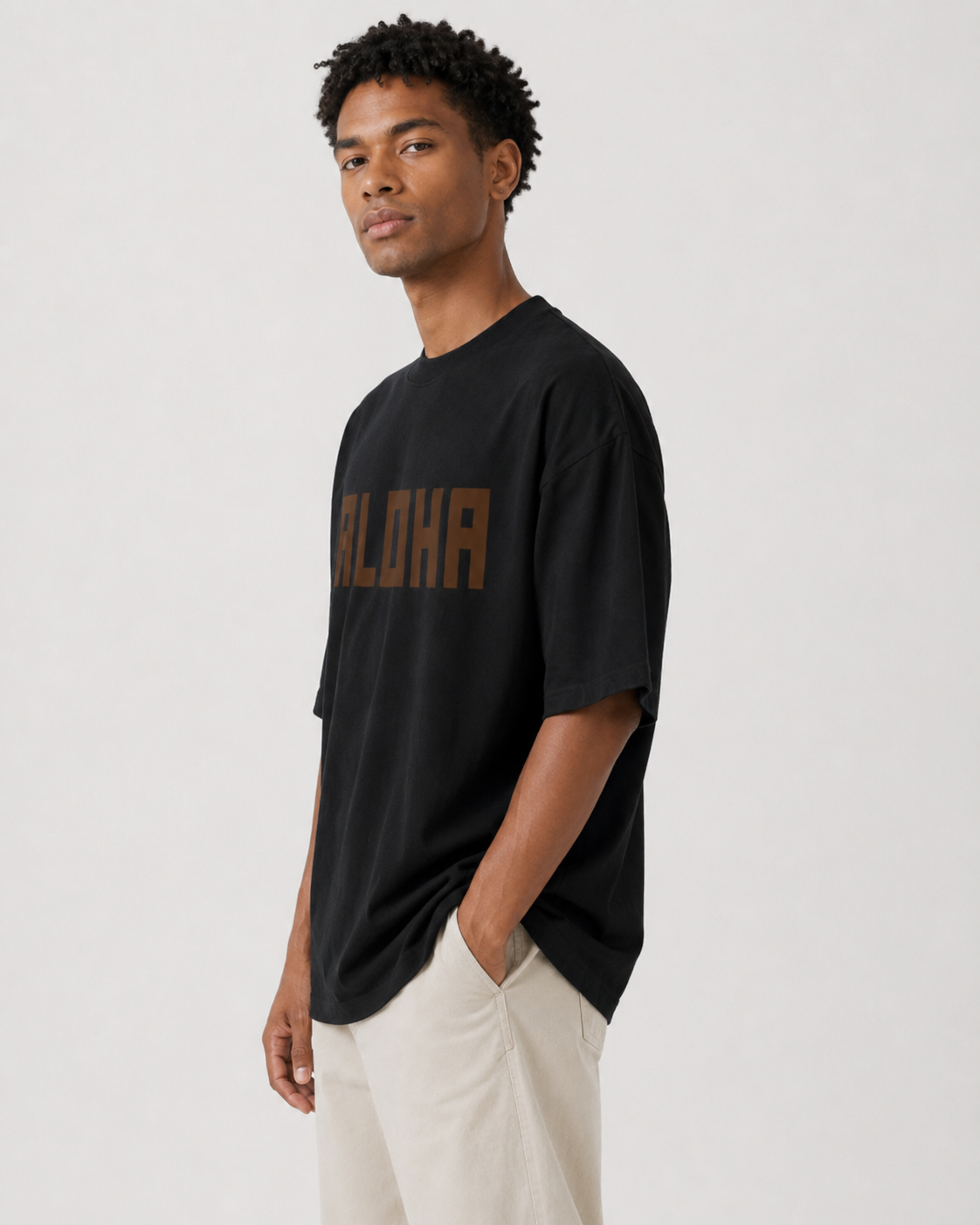 BLOCK ALOHA TEE