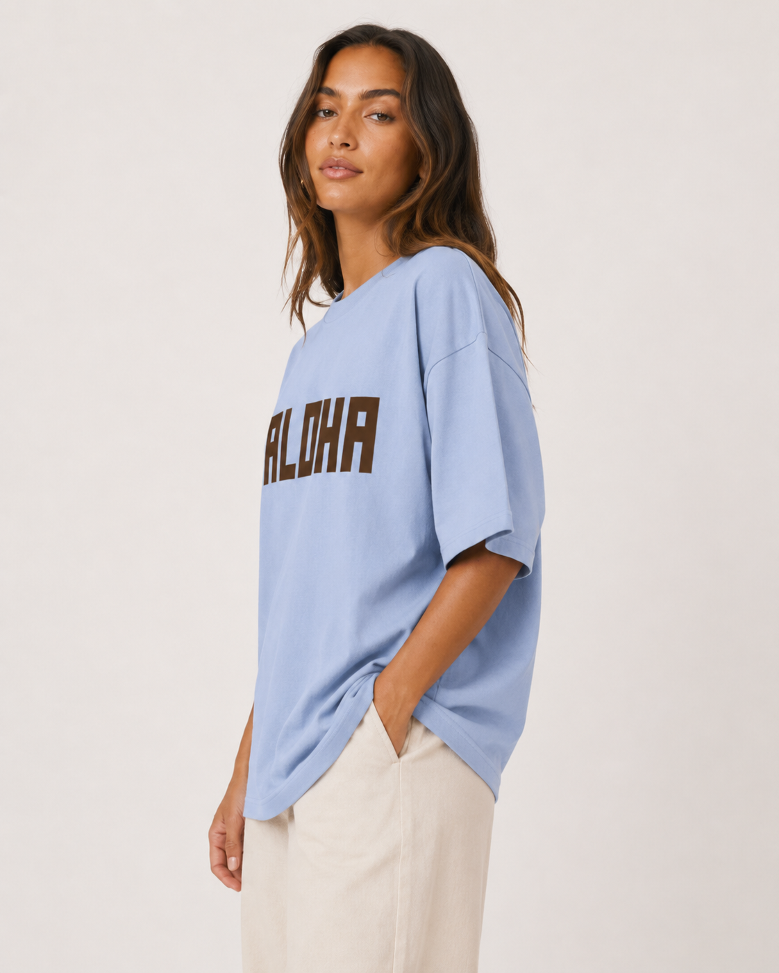 BLOCK ALOHA TEE
