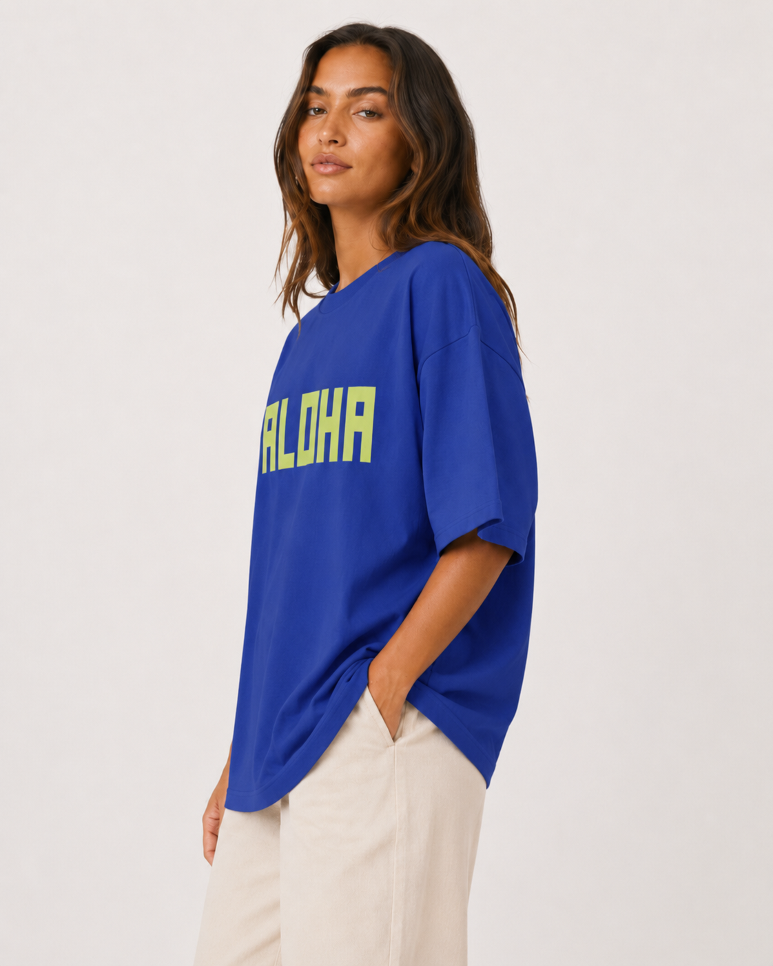 BLOCK ALOHA TEE