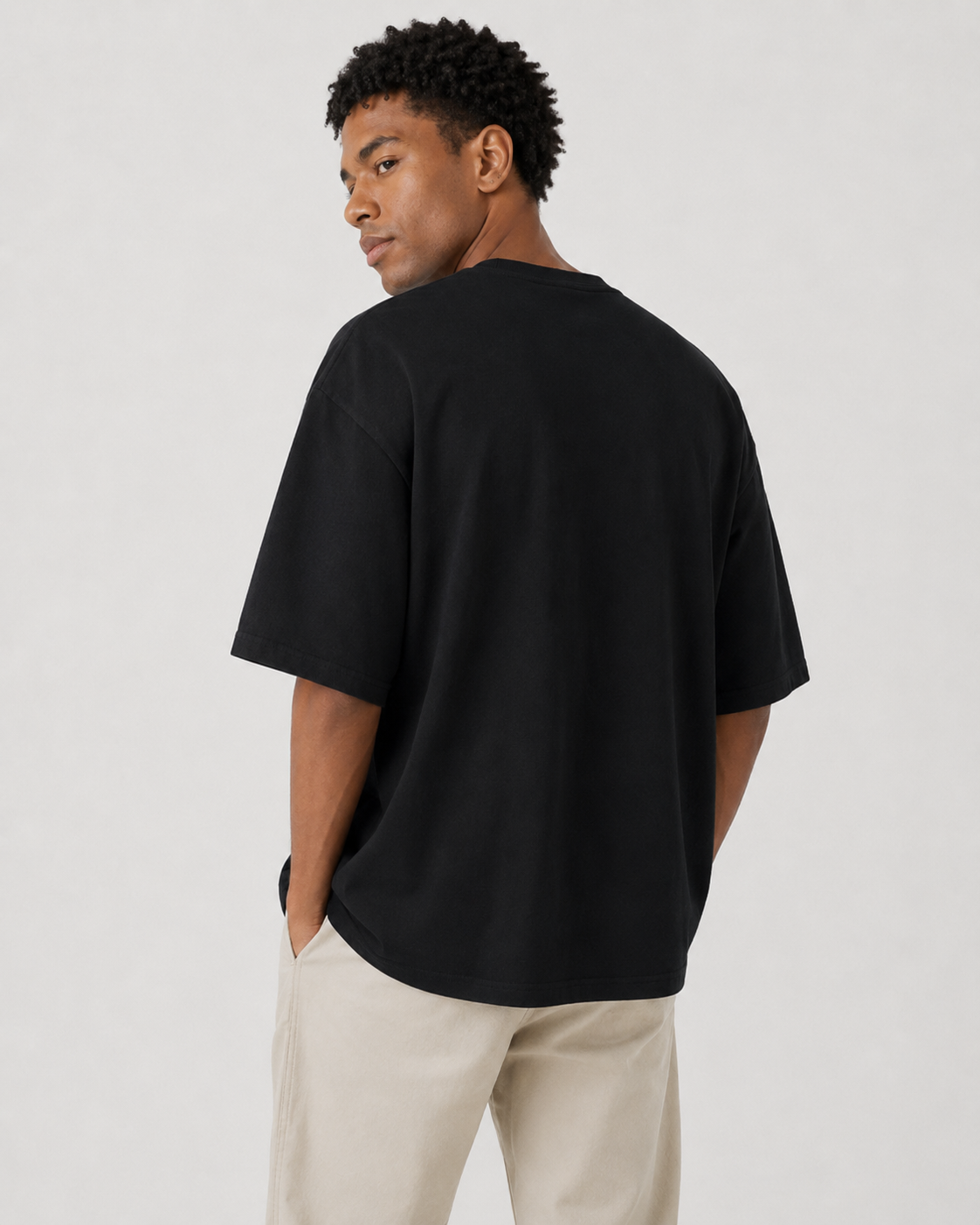 BLOCK ALOHA TEE IN BLACK