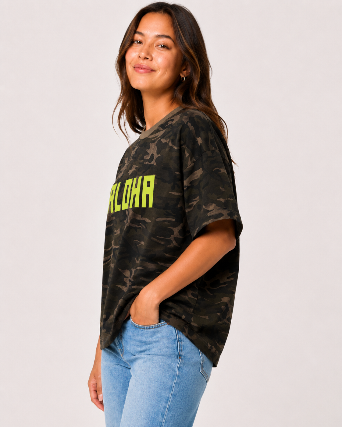 BLOCK ALOHA CAMO TEE
