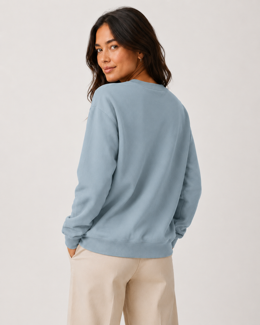 BLOCK ALOHA SWEATSHIRT IN HAZE BLUE