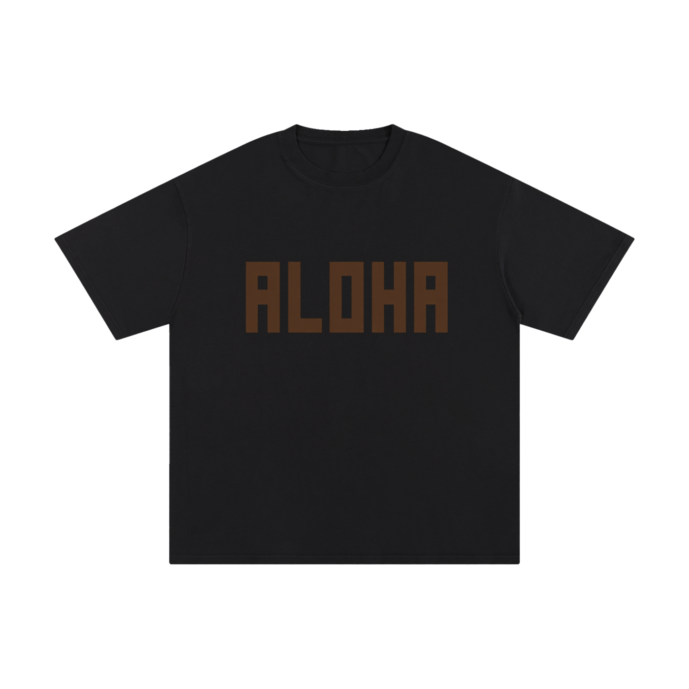 BLOCK ALOHA TEE IN BLACK