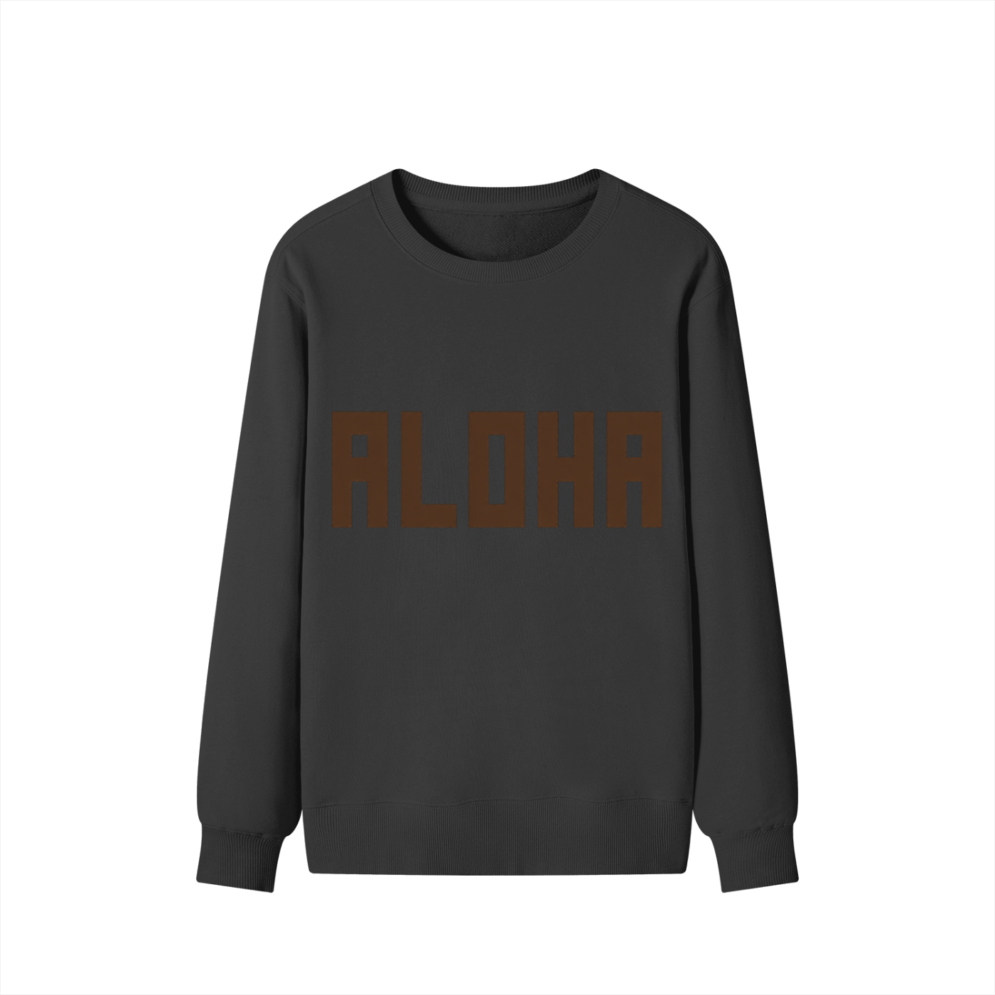 BLOCK ALOHA SWEATSHIRT IN BLACK